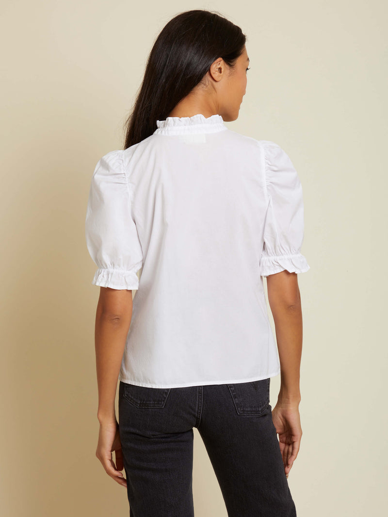 NATION LTD Suzette Puff Sleeve Button Up