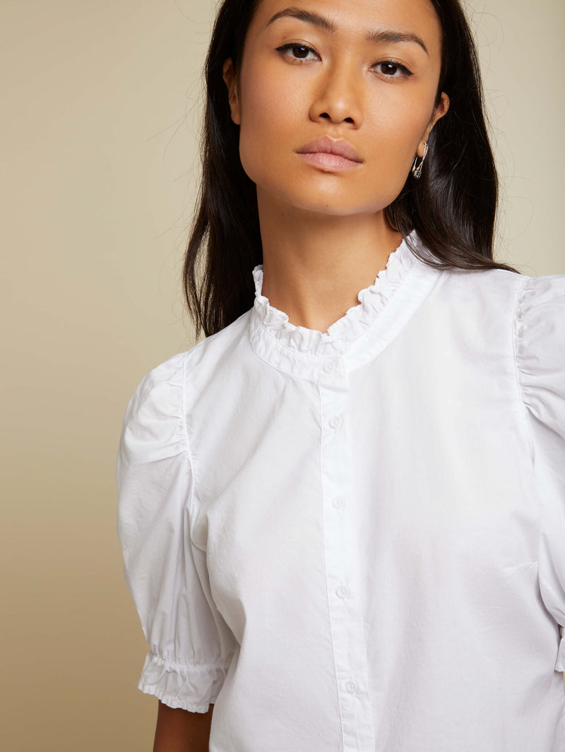 NATION LTD Suzette Puff Sleeve Button Up