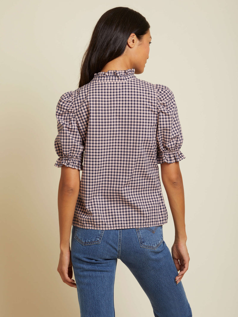 NATION LTD Suzette Puff Sleeve Button Up 