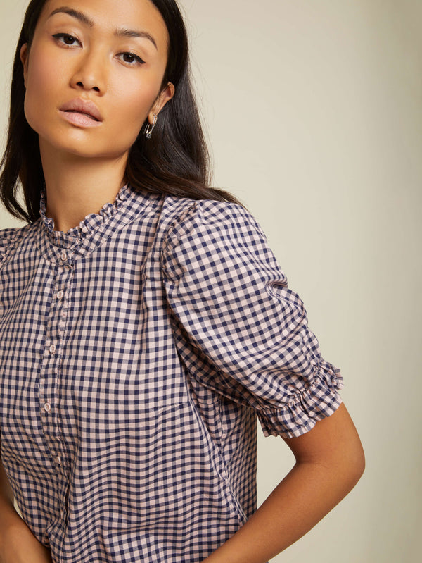 NATION LTD Suzette Puff Sleeve Button Up 