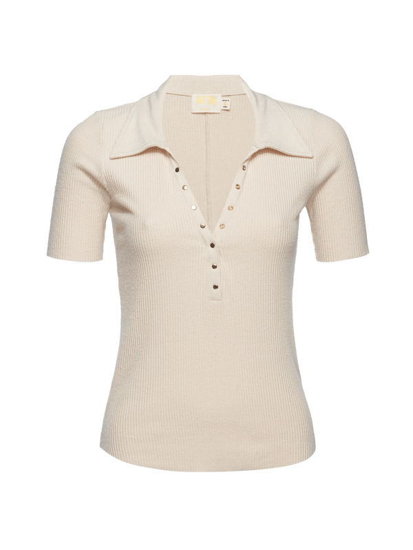 NATION LTD Tamal Ribbed Polo Tee