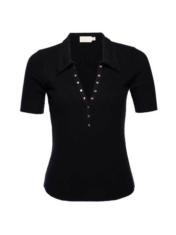 NATION LTD Tamal Ribbed Polo Tee
