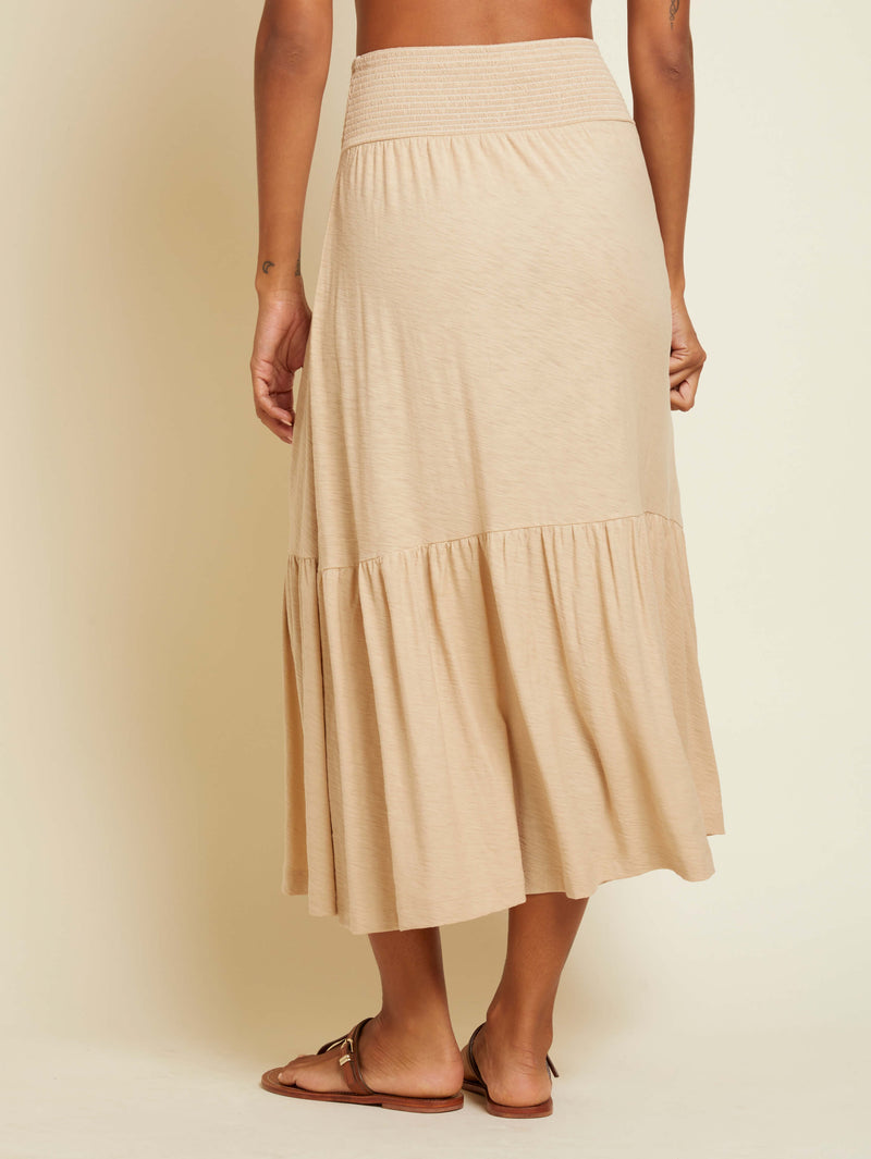 NATION LTD Yasmine Floral Ruched Floral Midi Skirt