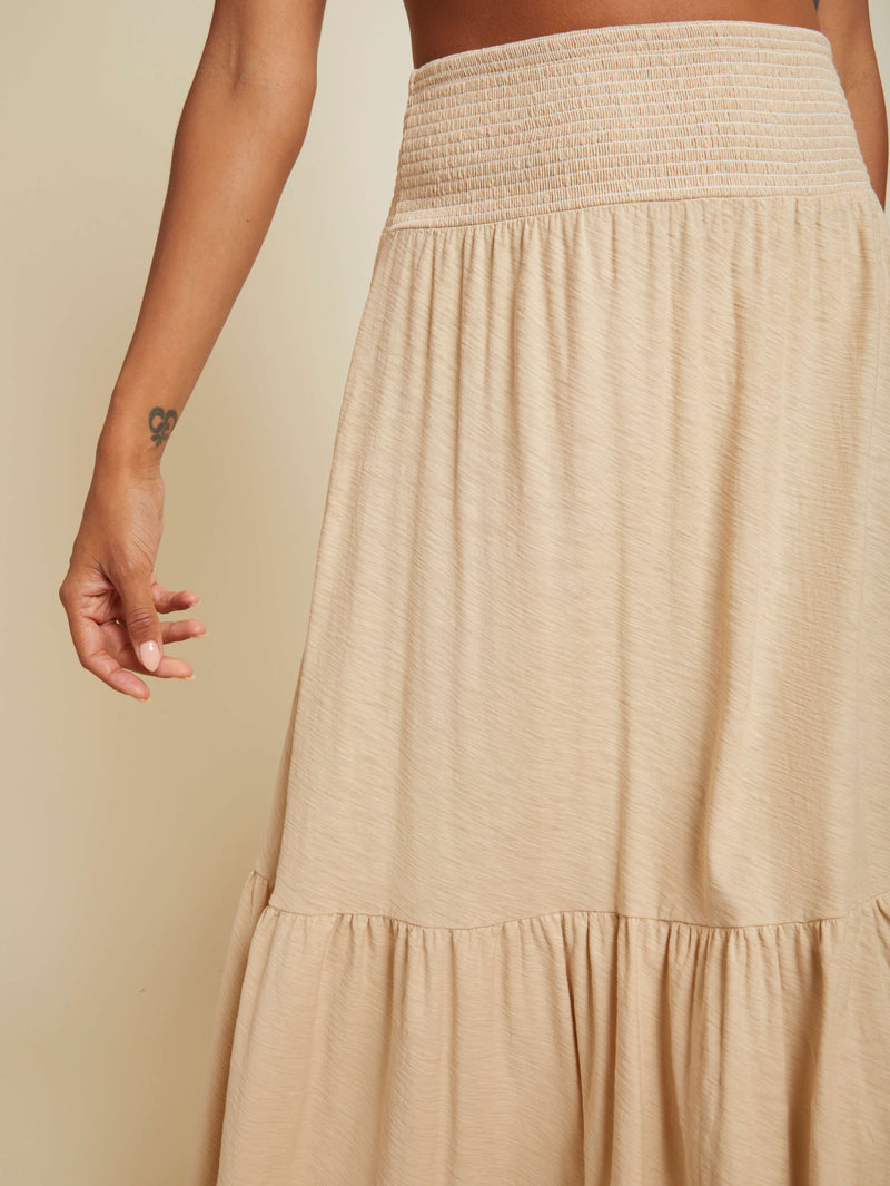 NATION LTD Yasmine Floral Ruched Floral Midi Skirt